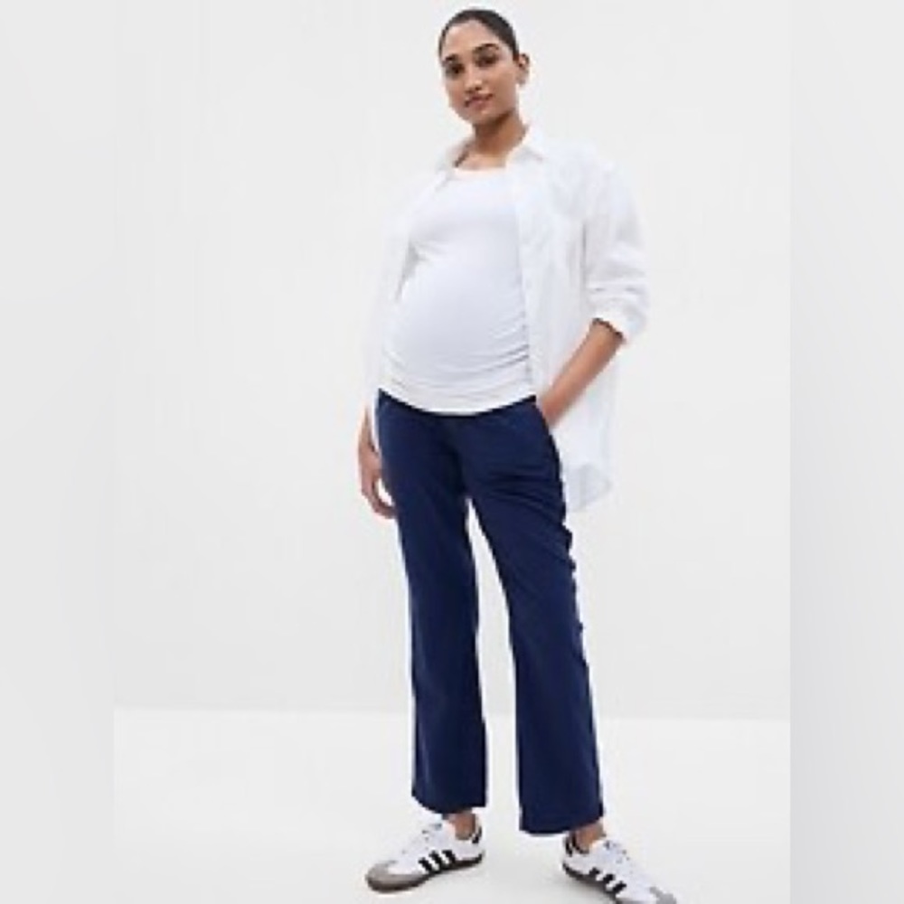 Gap Maternity Full Panel (over the belly) Navy Twill Pants